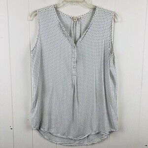 Grand & Greene Womens Polka Dot Sleeveless Blouse Medium